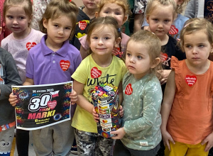 Udział dzieci z Przedszkola Samorządowego w Gorzkowicach w "Wielkiej Orkiestrze Świątecznej Pomocy"