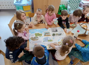 Dzieciaki Mleczaki realizacja zajęć w Przedszkolu Samorządowym w Gorzkowicach.